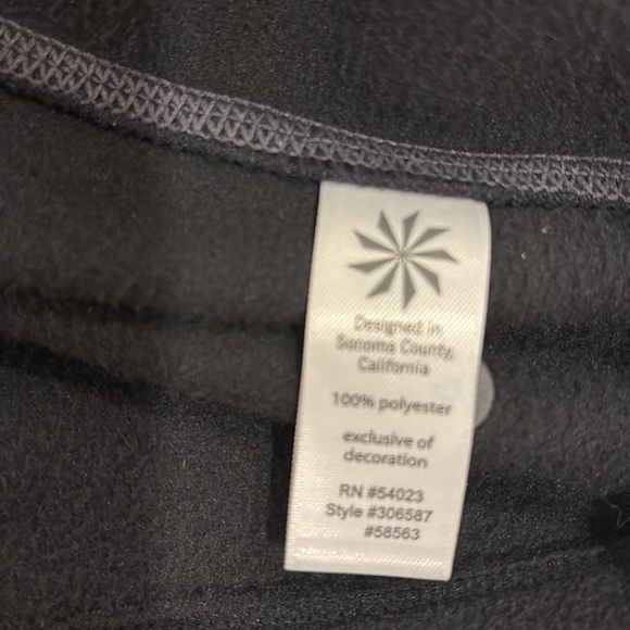 Athleta Half Zip Pullover Fleece black size medium - Picture 5 of 5